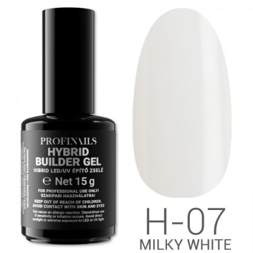 Profinails Hibrid LED/UV építő zselé 15 g  Milky White H-07 