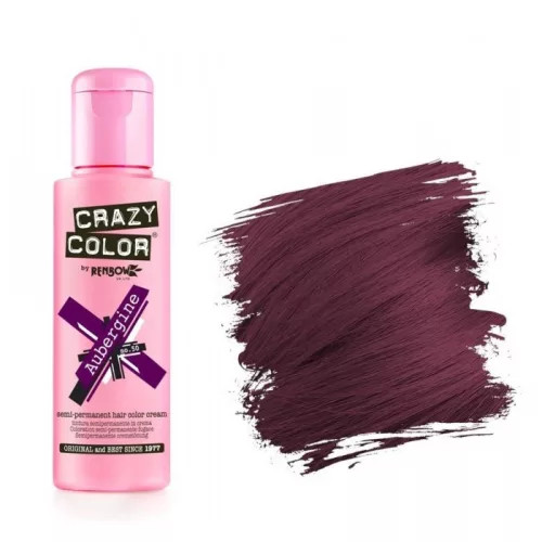 Crazy Color hajszínező krém 50 Aubergine 100ml