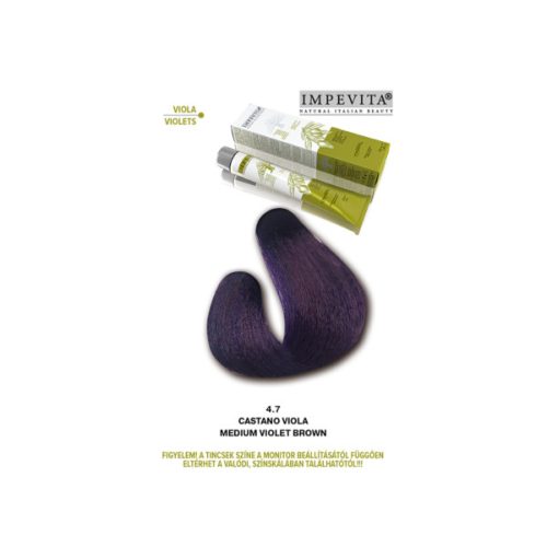 Impevita ammóniamentes hajfesték 4.7 - középbarna viola 100ml