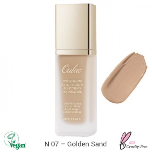 Oulac Nourishing Skin to Skin Matching Foundation pumpás alapozó 30ml No. N-07 Golden Sand