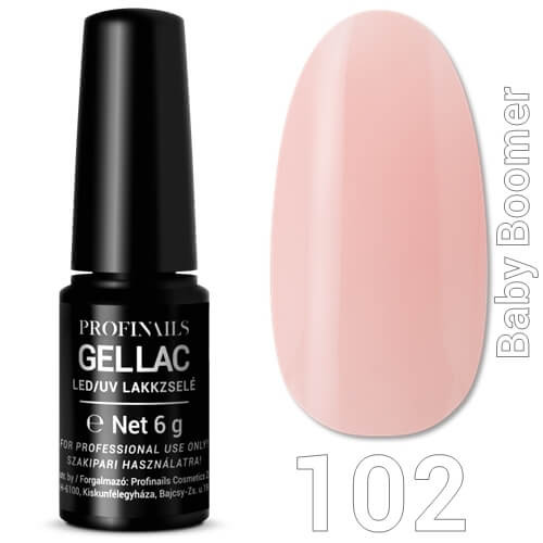 Profinails Gel Lac LED/UV lakkzselé 6 g No. 102 (Baby Boomer) 