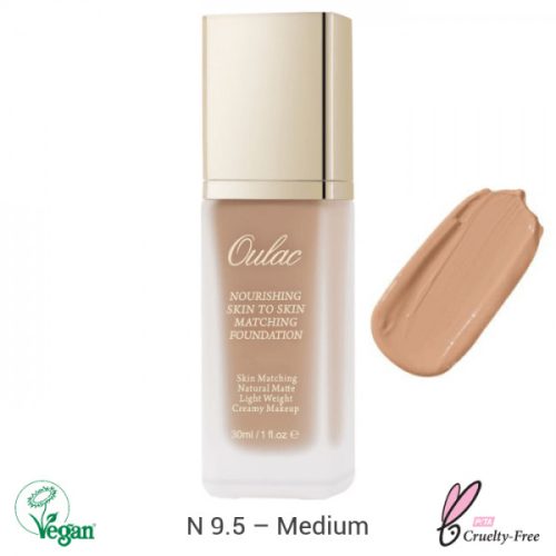 Oulac Nourishing Skin to Skin Matching Foundation pumpás alapozó 30ml No. N-09.5 Medium