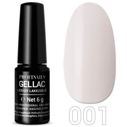 Profinails Gel Lac LED/UV lakkzselé 6 g No. 001 