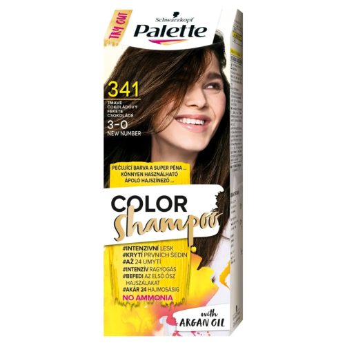 Palette Color Shampoo hajfesték 341 (3-0) fekete csokoládé 70ml