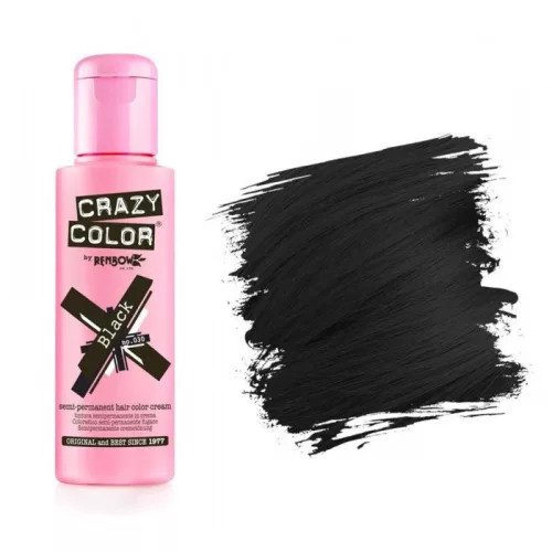 Crazy Color hajszínező krém 30 Black 100ml