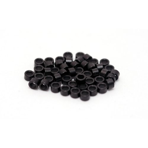 Mikrogyűrű Szilikonos 5mm Fekete 100db