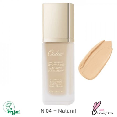 Oulac Nourishing Skin to Skin Matching Foundation pumpás alapozó 30ml No. N-04 Natural